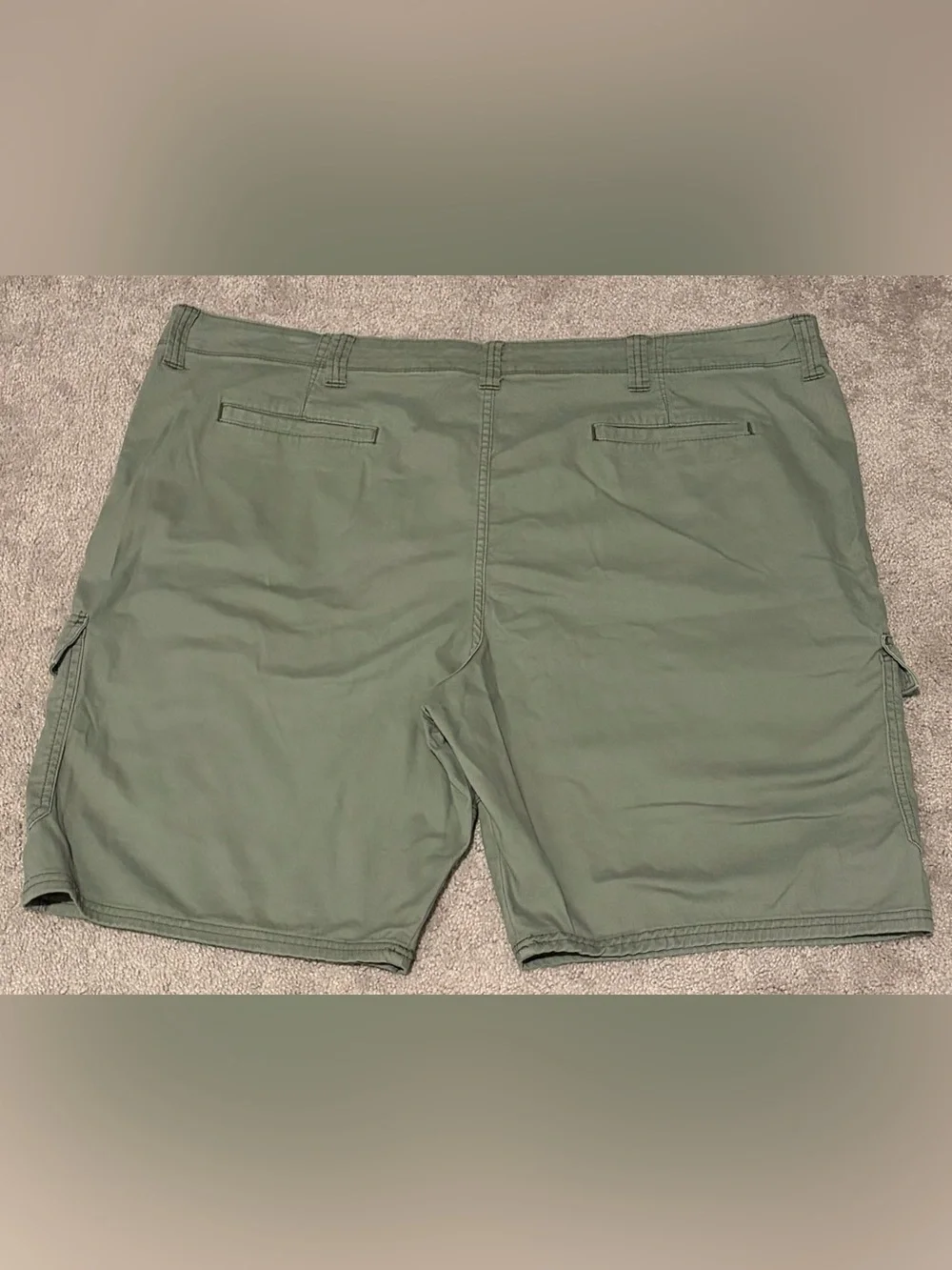 Wrangler Authentic Cargo Shorts Men's Size 48 Green Flat Front Outdoors (48x10)